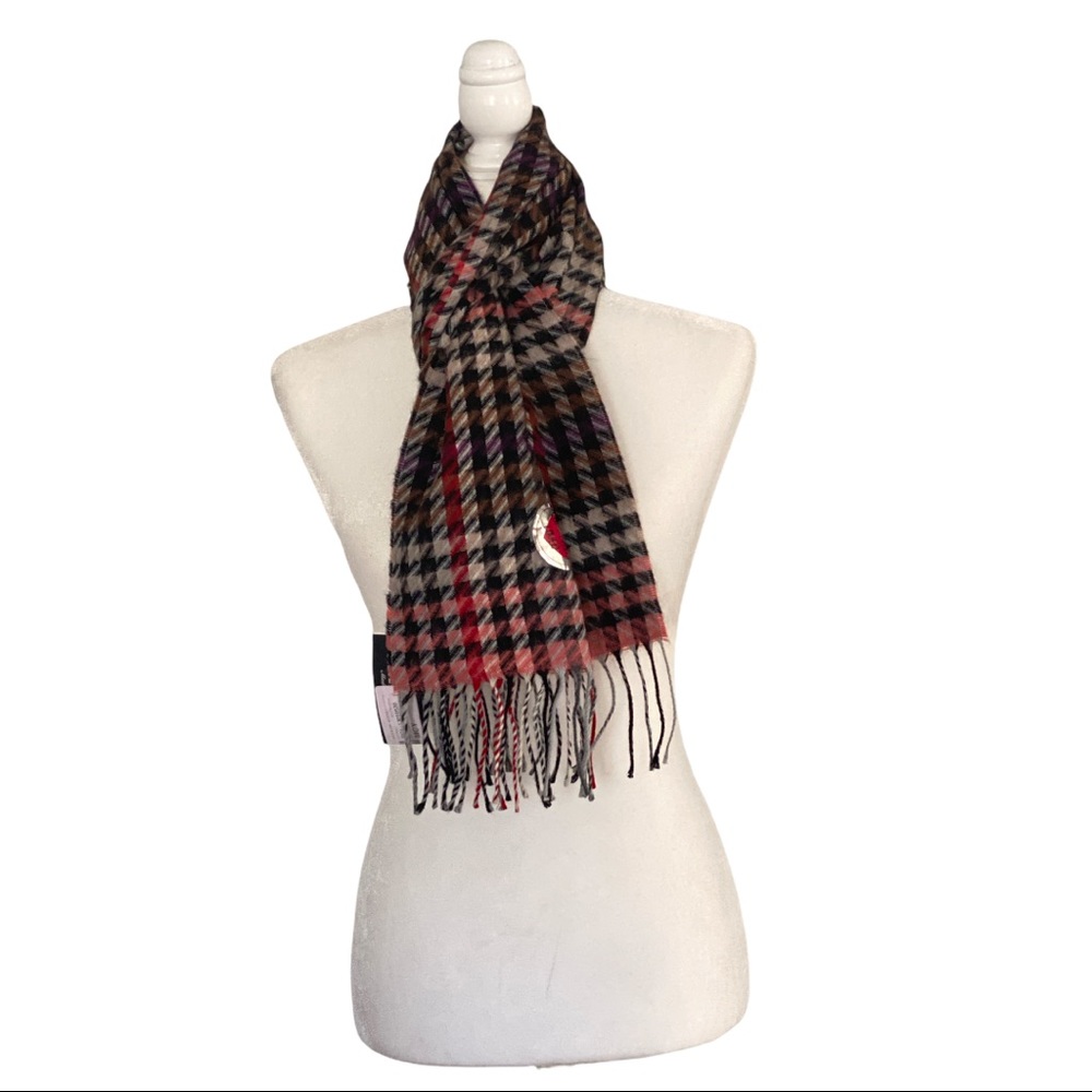 Steve Madden Houndstooth Italian Muffler Scarf Blush